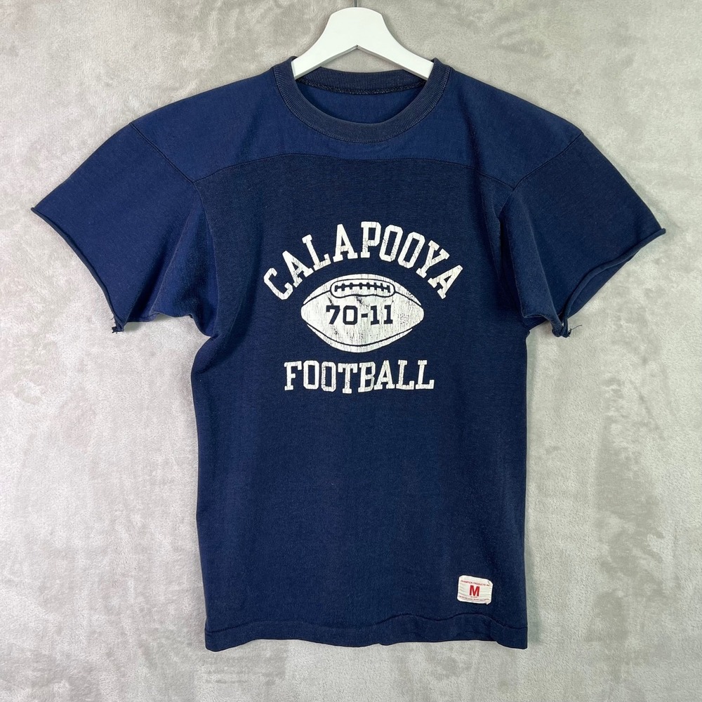 VTG 1970s Champion Products Calapooya Football Shirt Heavyweight Cotton M USA